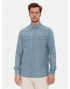 Облегающая джинсовая рубашка Ask 20-605, синий Indicode
