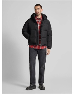 Пуховик с капюшоном модель «Bironto», черный Hugo