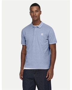 Рубашка поло стандартный крой Fletcher 22024827, голубой Only & sons