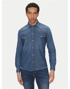 Джинсовая рубашка стандартный крой QA5294 D0256, синий Liu jo