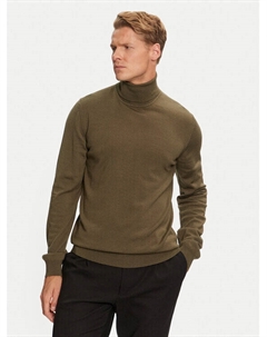 Облегающий свитер с высоким воротом San Thomas-M 50474174, хаки Hugo