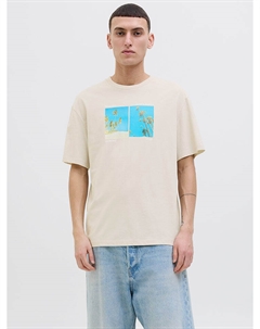 Футболка Porto, кремовый Jack & jones