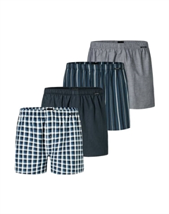 Трусы боксеры, цвет grau/dunkelblau/blau Schiesser