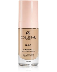 Осветляющая увлажняющая основа с разглаживающим эффектом NUDO Second Skin Foundation SPF 15, 2R Beige Rosato 30 ml Collistar