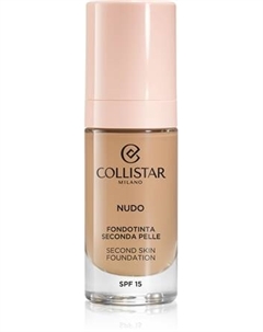 Осветляющая увлажняющая основа с разглаживающим эффектом NUDO Second Skin Foundation SPF 15, 3N Naturale 30 ml Collistar