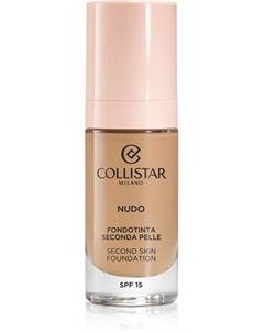 Осветляющая увлажняющая основа с разглаживающим эффектом NUDO Second Skin Foundation SPF 15, 4N Sabbia 30 ml Collistar