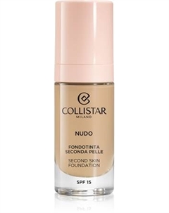 Осветляющая увлажняющая основа с разглаживающим эффектом NUDO Second Skin Foundation SPF 15, 2G Beige Dorato 30 ml Collistar