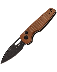 Складной нож Parakeet, сталь Nitro-V, рукоять коричневая микарта Kizer