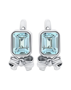 Серьги с бантами и топазами Moonka