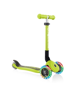 Зеленый самокат UNIOR FOLDABLE LIGHTS Globber