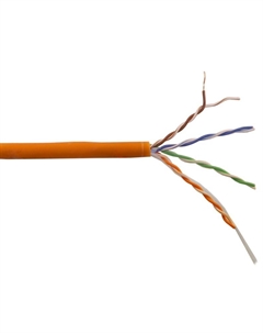 Кабель витая пара U/UTP 5e кат. 4 пары LAN-5EUTP-HFLT-OR нг(А)-HFLTx, оранжевый, 305м в кат. Lanmaster