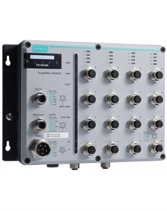 Коммутатор управляемый TN-5518A-8PoE-2GTX-WV-CT-T L2 с 16*10/100BaseT(X) и 2*10/100/1000BaseT(X) (разъемы M12), резервируемое питание 24-110В пос Moxa
