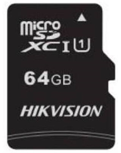 Карта памяти 64GB HS-TF-C1(STD)/64G/ZAZ01X00/OD microSDHC (без SD адаптера) 92/30MB/s, V30 Hikvision