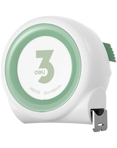 Рулетка Deli H8103 Home Series White 3м х 19мм, клипса, шнурок, эксклюзивный дизайн
