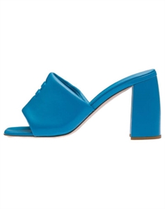 Шлепанцы женские синие Miu miu