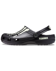 Шлепанцы и сланцы Classic Clog Pleasures Skeleton Black Glow Crocs