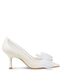 Туфли-лодочки 75 мм Blushing Bow, белый Stuart weitzman