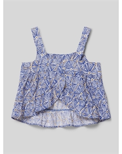 Топ с узором по всей поверхности, модель «Сагаро», синий Mango