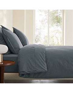 Пододеяльник из стираной хлопковой перкали Sabbal серый Am.pm.