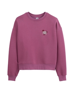 Свитшот с круглым вырезом и вышивкой розовый Laredoute