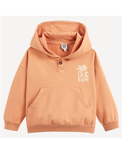 Свитер с капюшоном карман кенгуру оранжевый La redoute collections