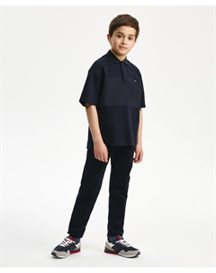 Поло с коротким рукавом для мальчика синее Gulliver