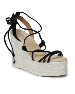 Эспадрильи Manebi Lace-UpWedge Espadrilles, черный