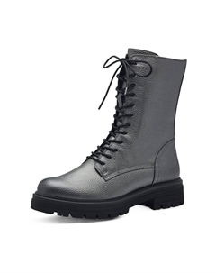 Ботильоны на шнуровке с блочным каблуком, цвет 908 gun metal Marco tozzi