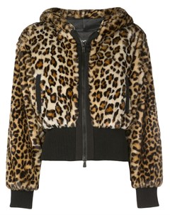 Укороченная куртка с леопардовым принтом Boutique moschino