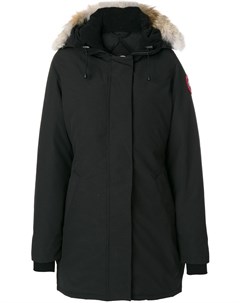 Canada goose пальто с отделкой мехом на капюшоне s черный Canada goose