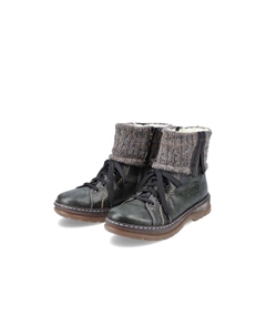 Женские ботинки из искусственной кожи с манжетой, зеленый Rieker