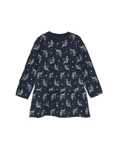 Платье с воланами и круглым вырезом для детей, синий S.oliver