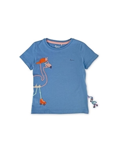 Футболка дикий фламинго для детей, синий Sigikid