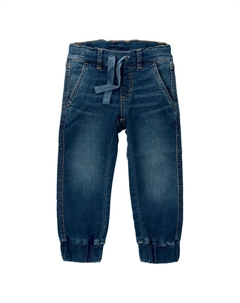 Джинсовые брюки из денима с потертыми чернилами, синий Villervalla