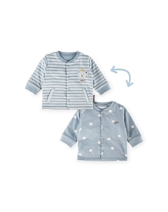 Двусторонняя куртка классическая детская для младенцев, синий Sigikid