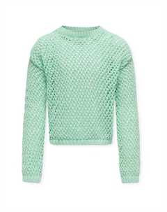 Свитер "Донна" с ребристым краем для детей, цвет 281302 birds egg Only