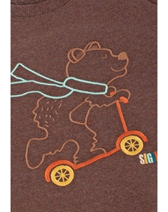 Толстовка зимние животные для детей, коричневый Sigikid