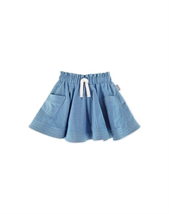 Юбка из денима летняя легкая юбка из шамбре для детей, голубой Sigikid