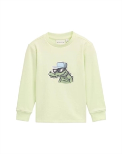 Детская толстовка с круглым вырезом светящаяся в темноте, бежевый Tom tailor