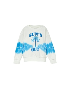 Детская толстовка с ребристыми манжетами, белый S.oliver