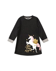 Платье с крыльями единорога, серый Denokids