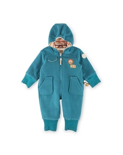 Флисовый комбинезон зимний с животными для младенцев и малышей, зеленый Sigikid