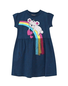 Платье коала радуга, синий Denokids