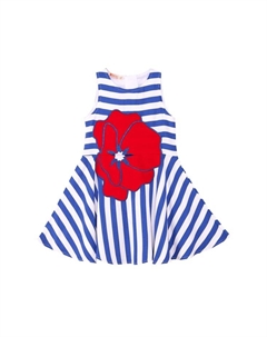 Платье в полоску мака, синий Denokids