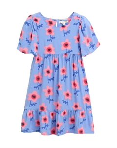 Платье с воланами на пуговицах для детей, синий Tom tailor