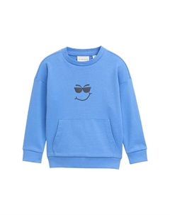 Детская толстовка с ребристыми манжетами, синий Tom tailor