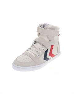 Кроссовки высокие тонкие stadil кожаные высокие jr, белый Hummel