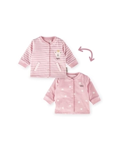 Двусторонняя куртка классическая детская для младенцев, розовый Sigikid