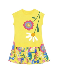 Платье «Цветочный сад», желтый Denokids