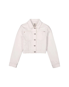 Джинсовая куртка с отложным воротником для детей, белый Garcia